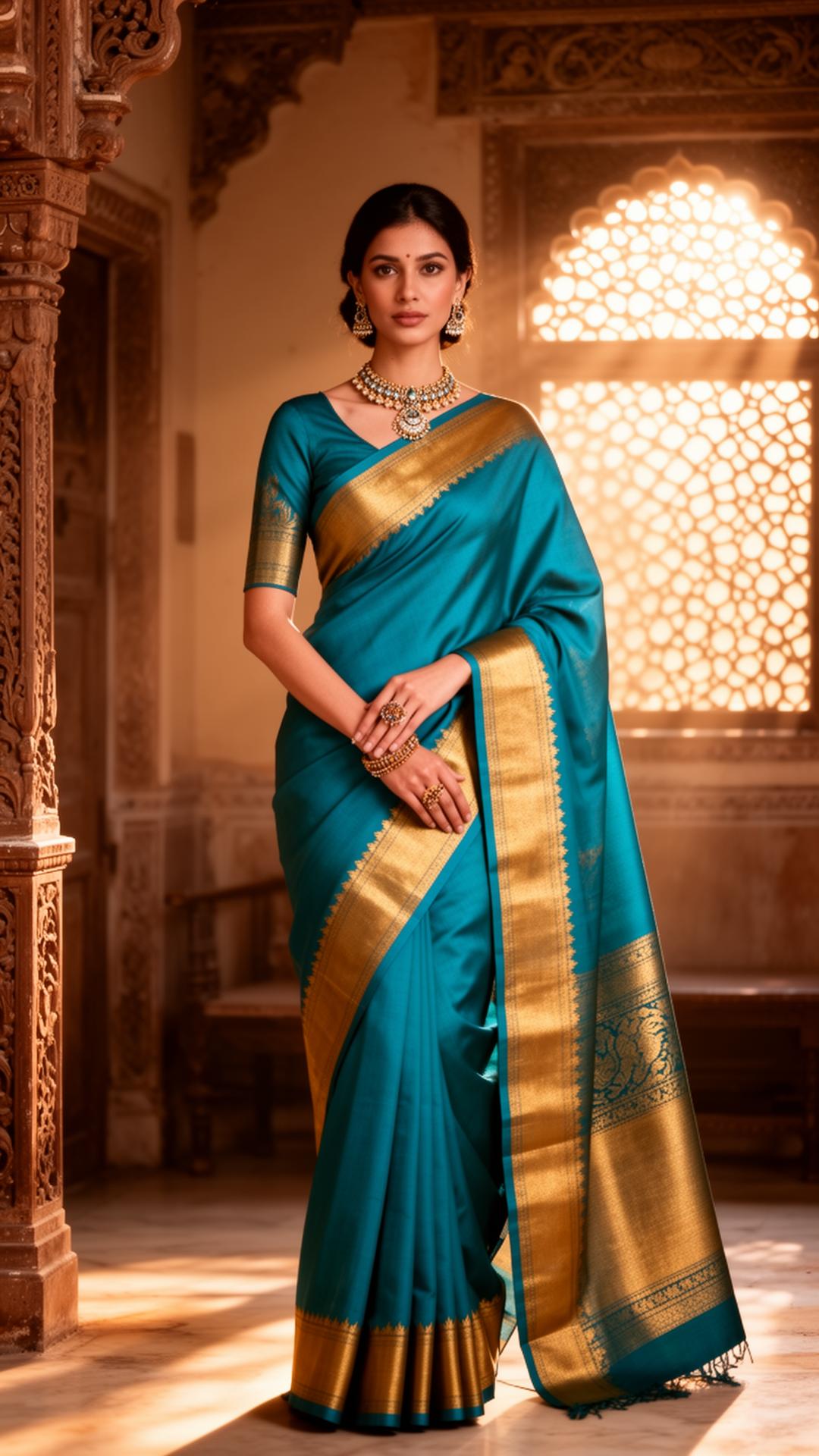 Temporary material study for Kalyani collection photography — not a product image